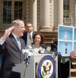 Congressman Steve Israel, Eric Turkewitz, and author Katherine Eban (Dangerous Doses).